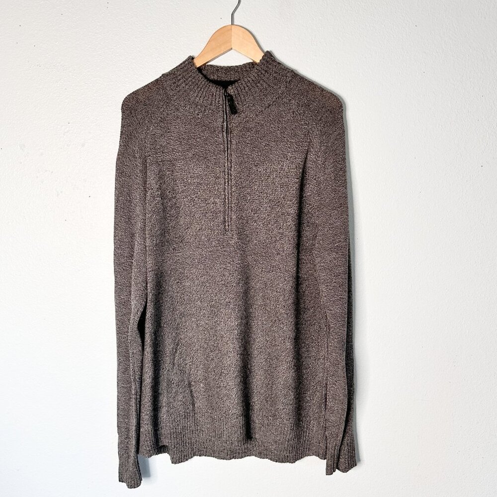 Smartwool Ripple Ridge 1/2 Zip Merino Wool Blend Gray Pullover Sweater XL Men's